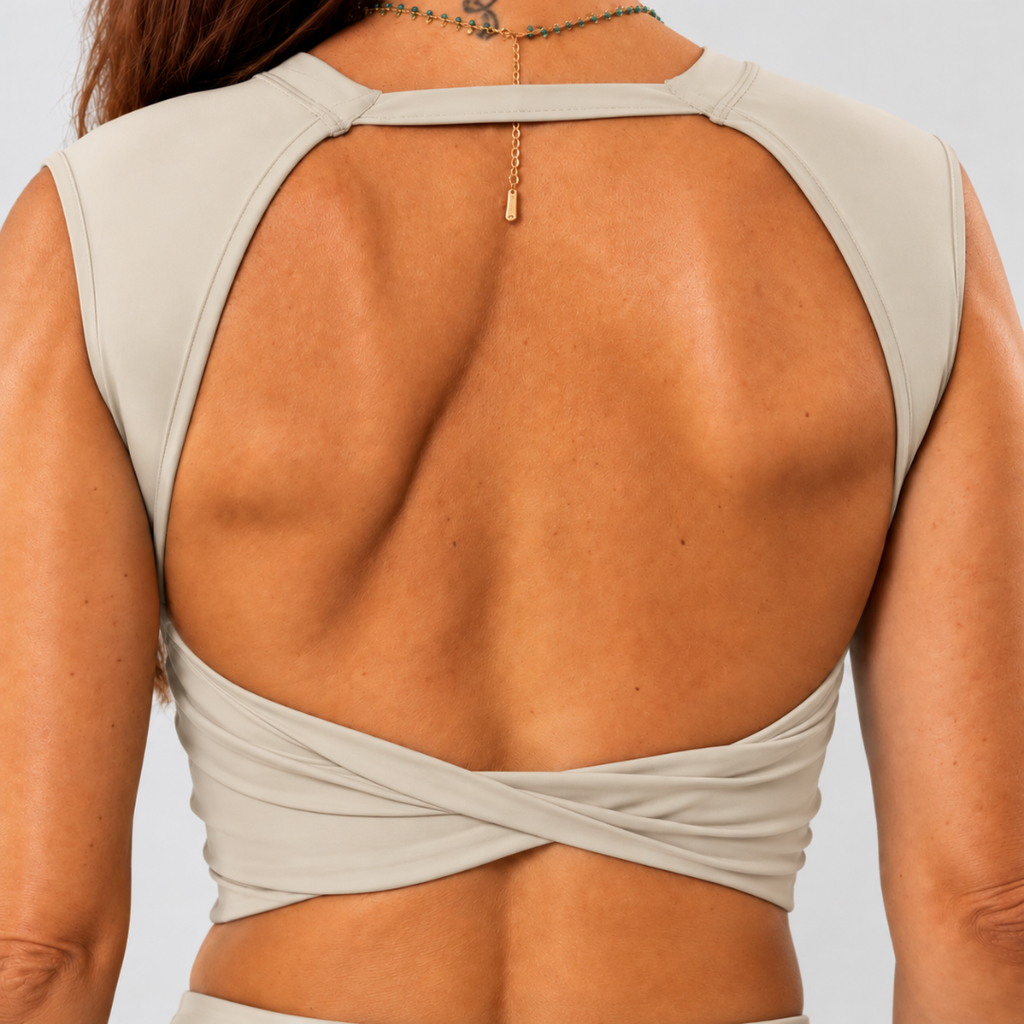 T-shirt dos nu Brassière intégrée