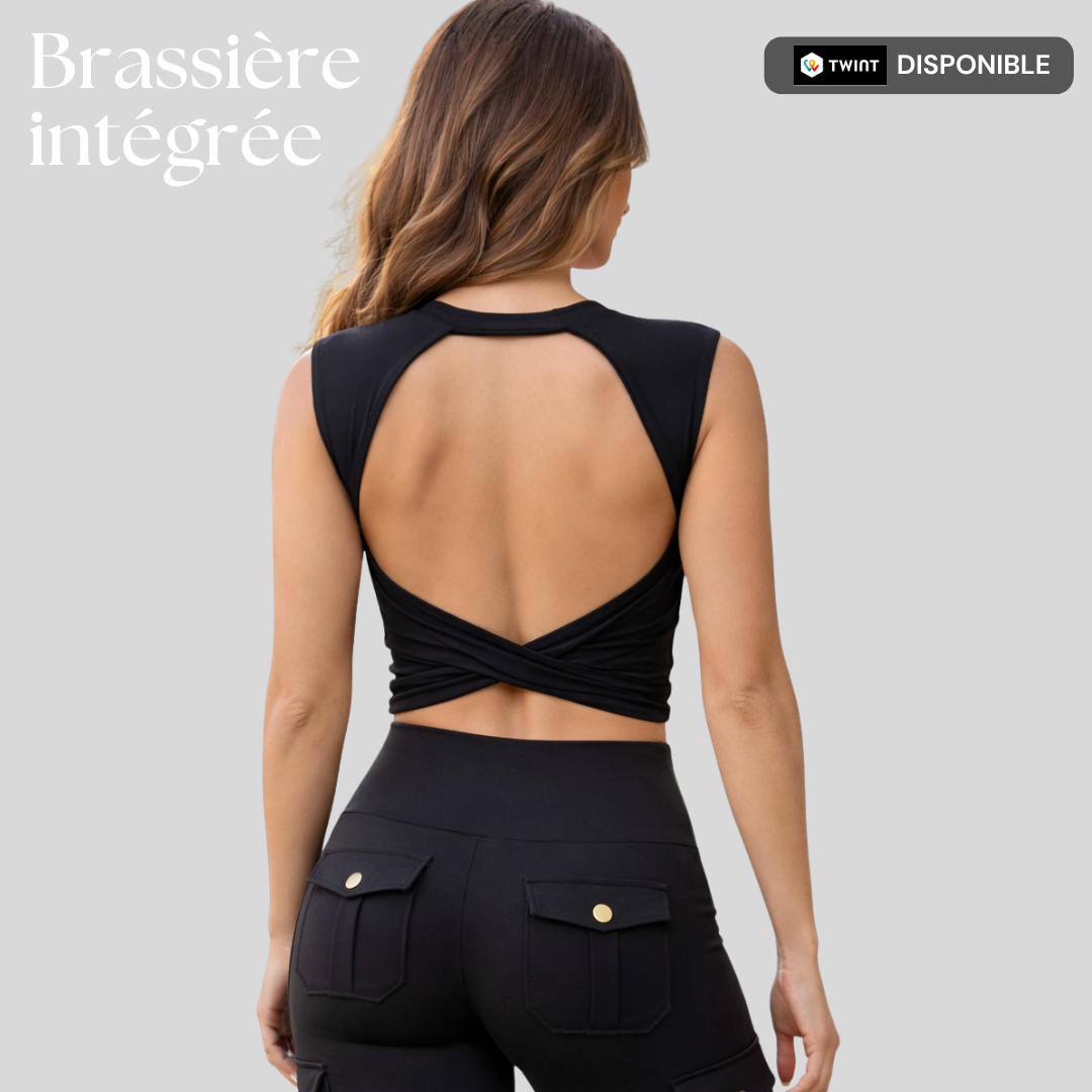 Top gainant dos nu - brassière intégrée