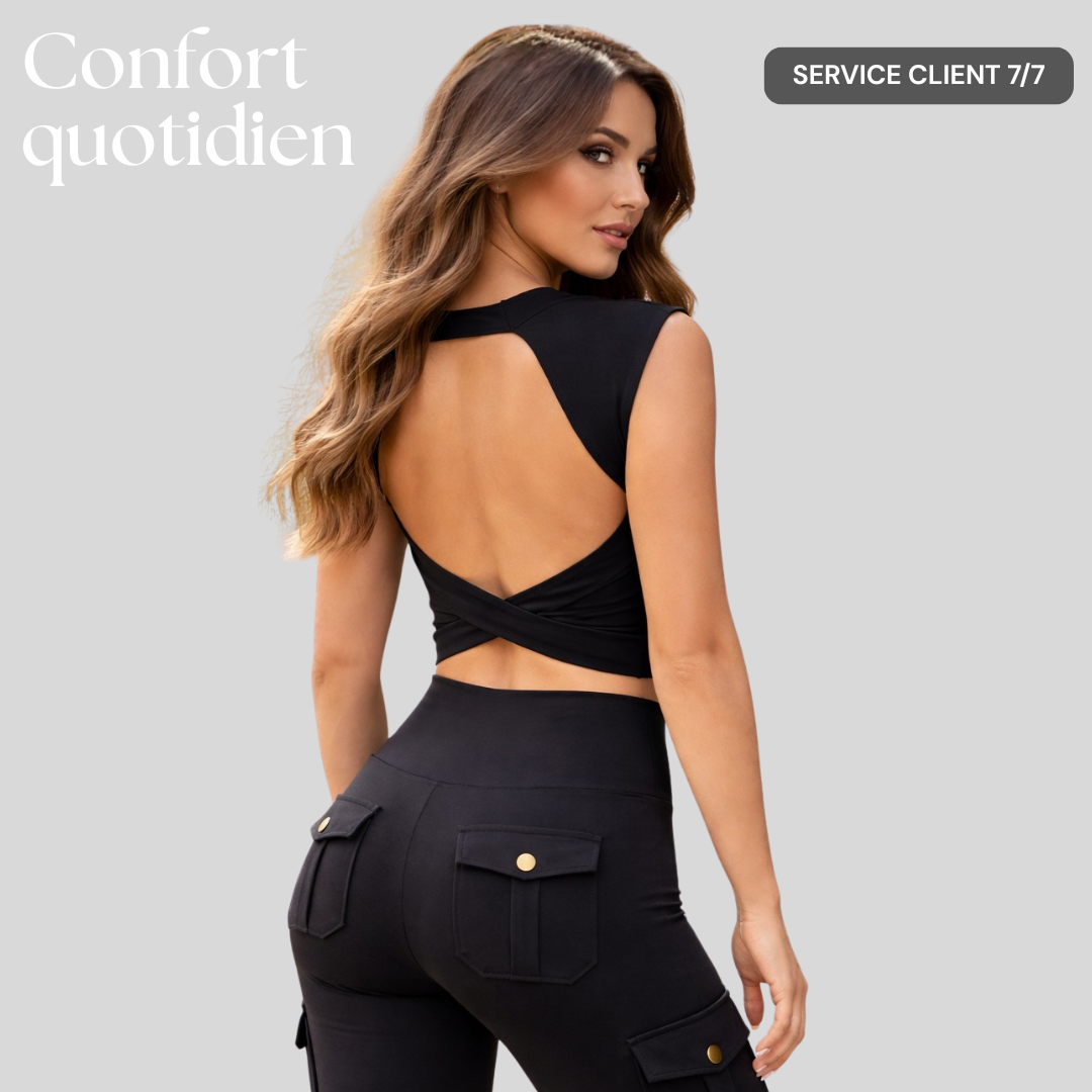 Top gainant dos nu - brassière intégrée