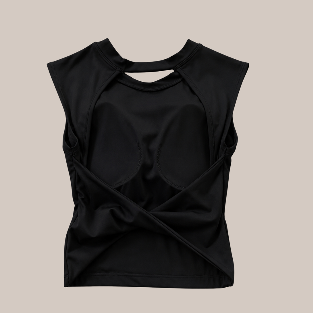 T-shirt dos nu Brassière intégrée