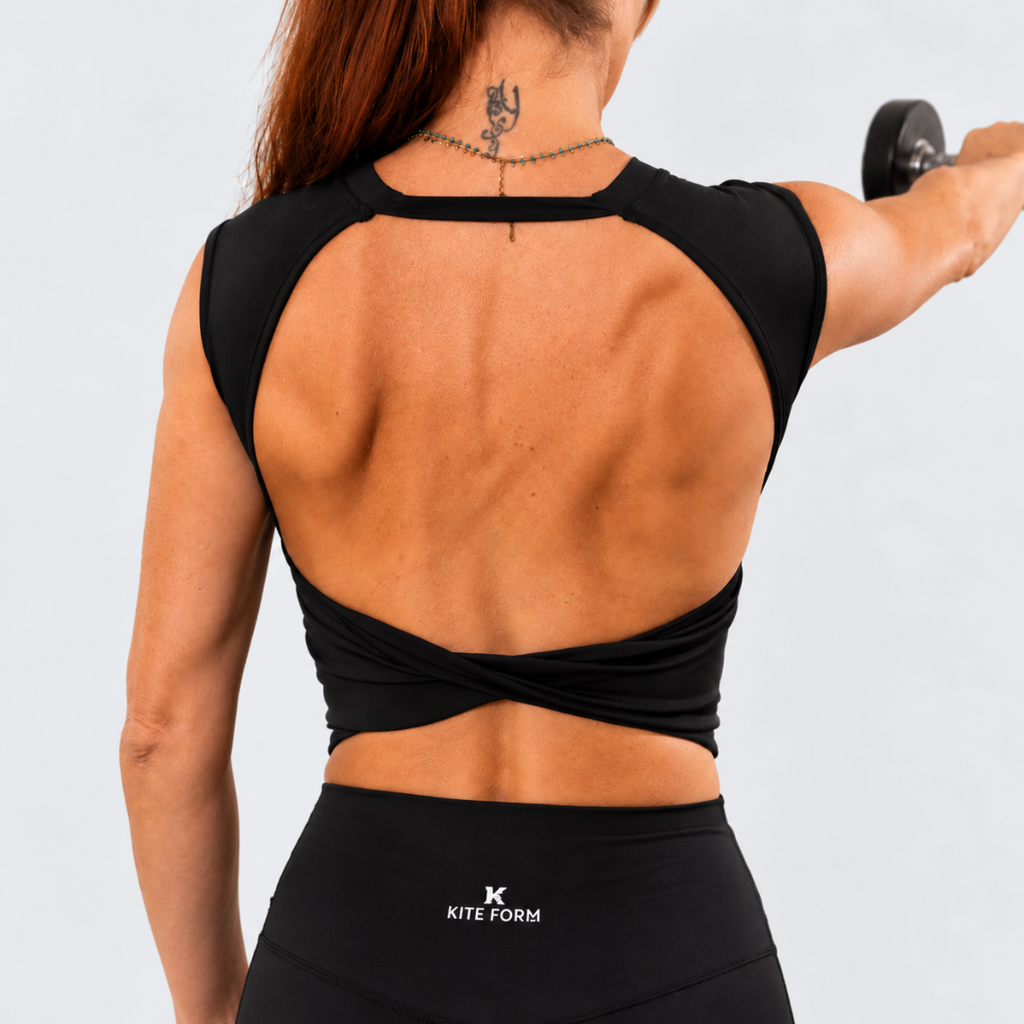 T-shirt dos nu Brassière intégrée